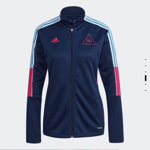 ADIDAS HUMAN RACE BLUE/ PINK TRACK JACKET